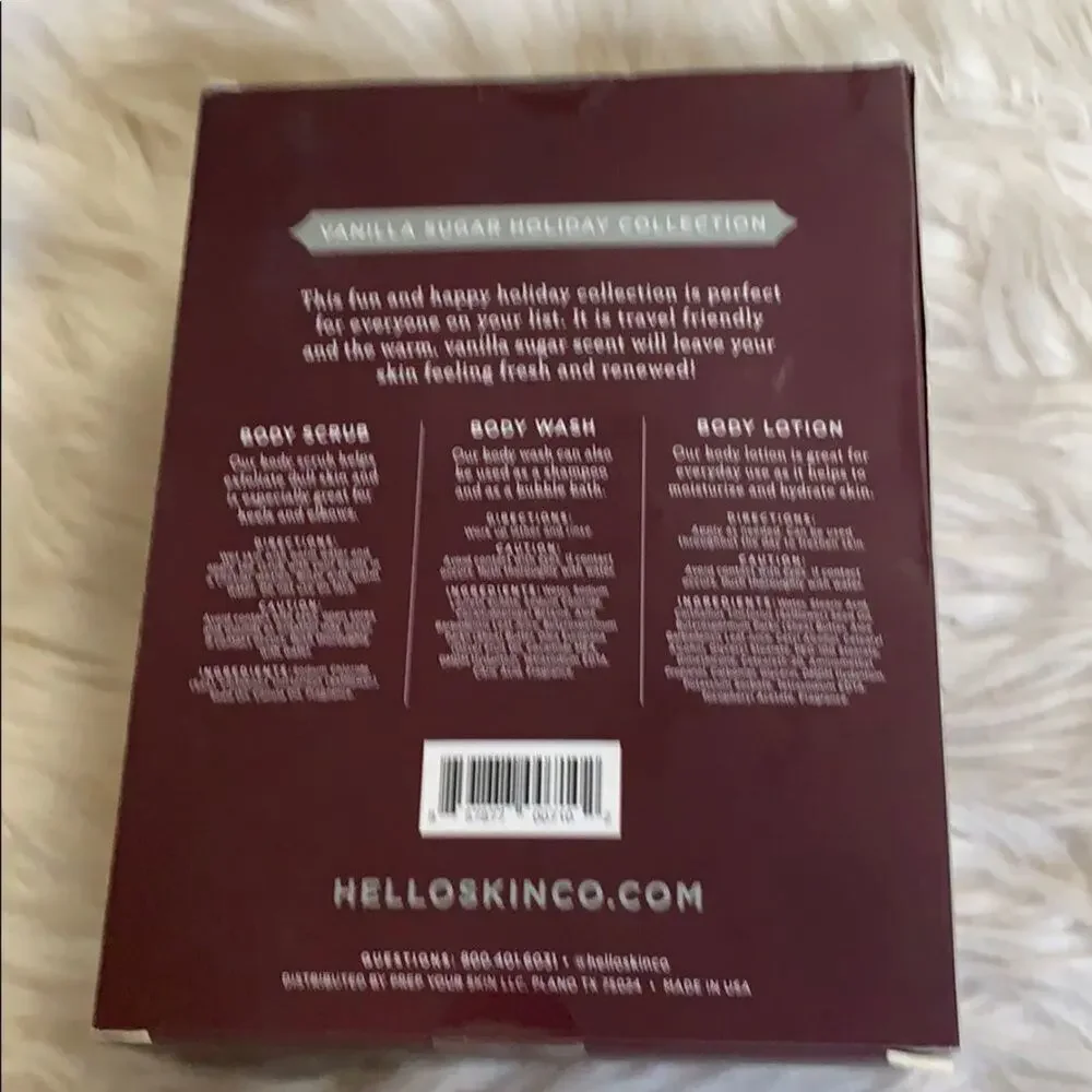 NWT HELLO SKIN‎ SCRUB WASH LOOFAH LOTION